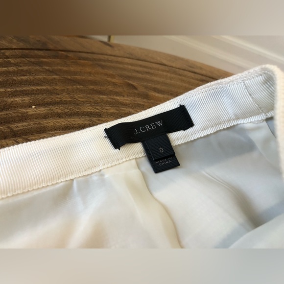 J. Crew Cream Black Double Striped Woven Pencil Skirt - Picture 5 of 9